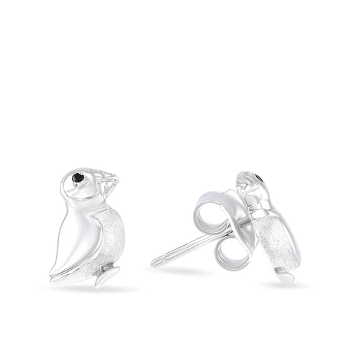 George the Puffin Earrings - Sliver Catherine Best