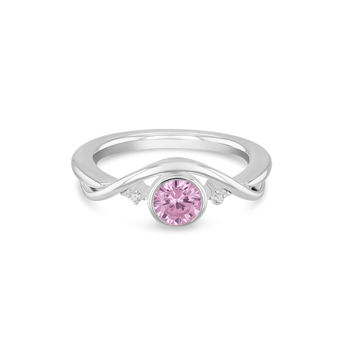 Embrace Ring Catherine Best Silver with Pink CZ