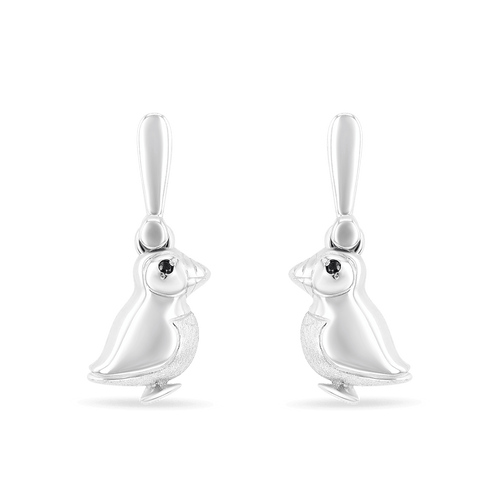 George the Puffin Earrings Catherine Best Drop Silver
