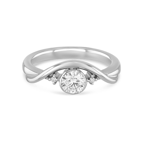 Embrace Ring Catherine Best Platinum with Moissanite and Diamond