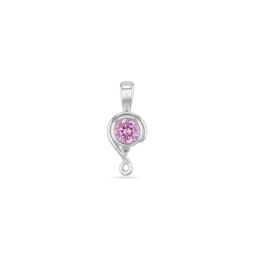 Embrace Pendant Catherine Best Silver with Pink Cubic Zirconia Pendant