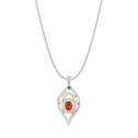 Mystic Flame Pendant Catherine Best Pentant with 18ct White Gold Chain