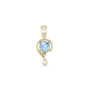 Embrace Pendant Catherine Best 9ct Yellow Gold with Blue Topaz and Diamond Pendant
