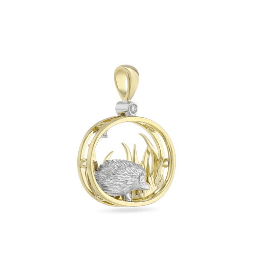 Hetty the Hedgehog Gold Pendant Catherine Best Dev