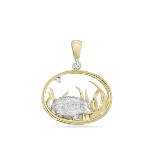 Hetty the Hedgehog Gold Pendant Catherine Best Dev Pendant