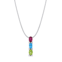 Sweetie Pendant Catherine Best Peridot Topaz and Pink Tourmaline Pendant with 18 inch Spiga Chain