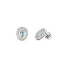 Hold on Tight Diamond and Aquamarine Earrings Catherine Best