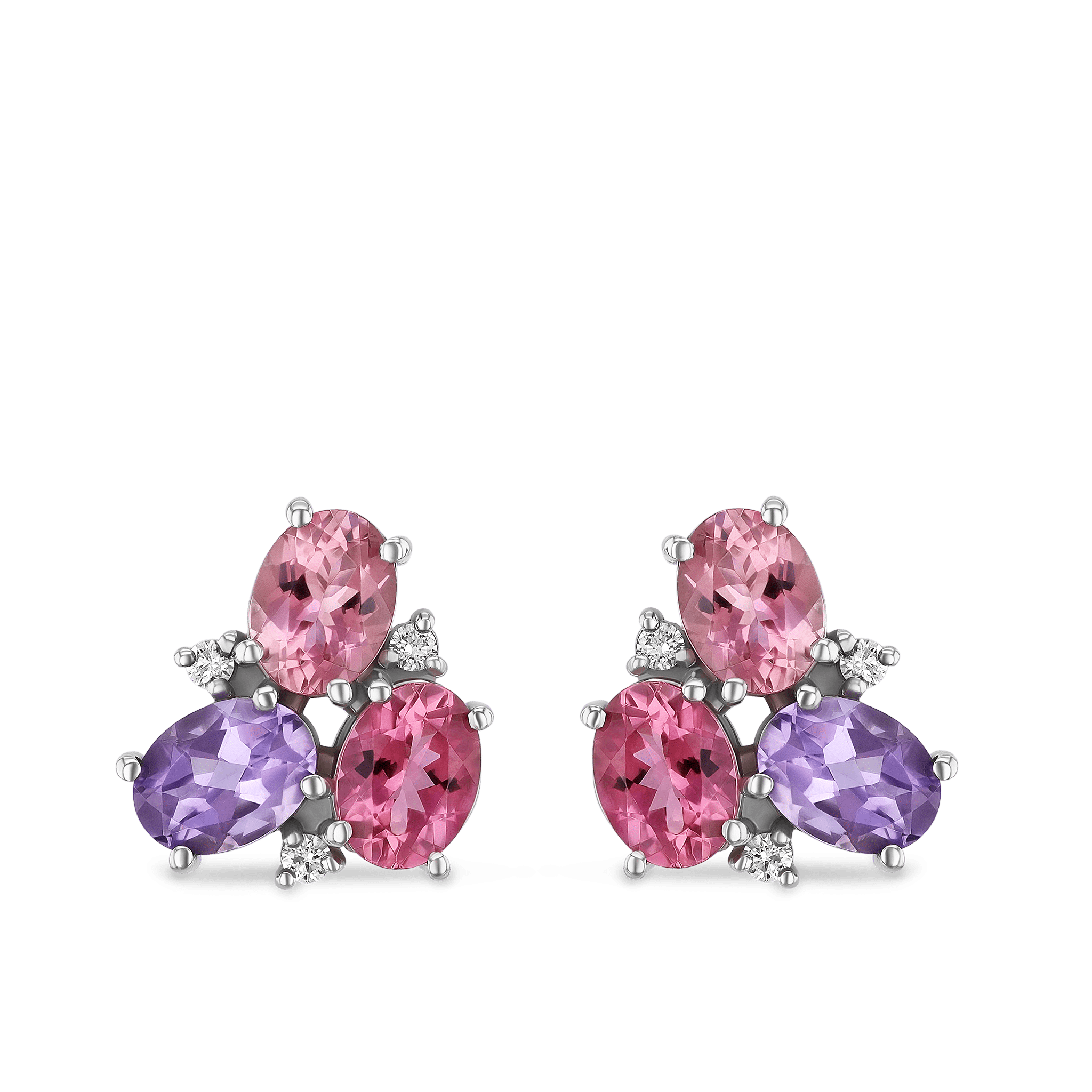 Sweetie Earrings Earring Catherine Best Amethyst and Pink Tourmaline