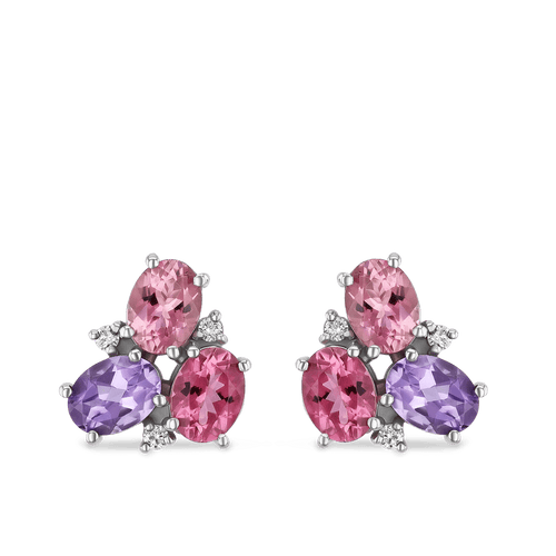 Sweetie Earrings Earring Catherine Best Amethyst and Pink Tourmaline