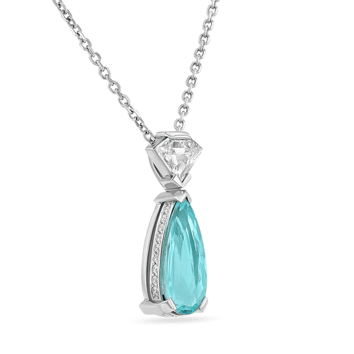 'Bluebelle' Paraiba and Diamond Necklace Catherine Best