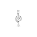 Embrace Pendant Catherine Best Platinum with Moissanite and Diamond Pendant