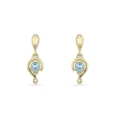 Embrace Drop Earrings Earring Catherine Best 9ct Yellow Gold with Blue Topaz and Diamond