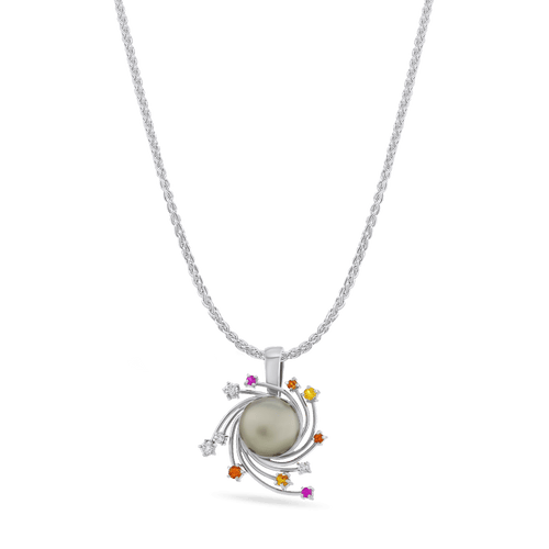 Maelstrom Pendant Catherine Best Dev Pendant on an 18