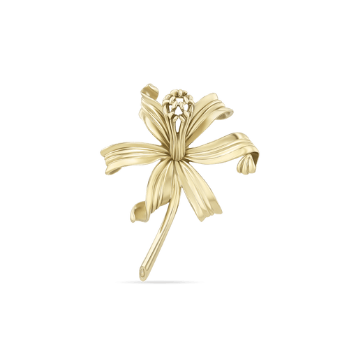 Nerine Lily Brooch Catherine Best 18ct Yellow Gold