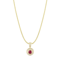 Ruby Wishing Well Pendant Catherine Best Dev Pendant on 18 inch Gold Spiga Chain