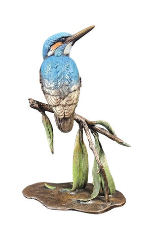 Richard Cooper Kingfisher with Willow Solid Bronze Sculpture (With Presentation Box) Sculptures & Statues Catherine Best