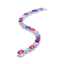 Sweetie Bracelet 18ct White Gold and Diamond Bracelet with myriad Gemstones Catherine Best
