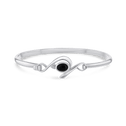 Chords of Love Bangle Catherine Best Onyx 60mm Diameter