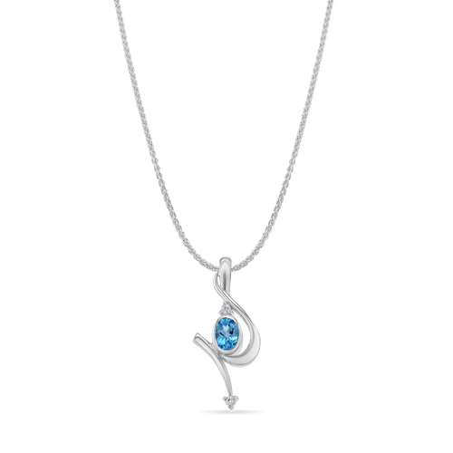 Chords of Love Pendant Catherine Best Blue Topaz Pendant on an 18