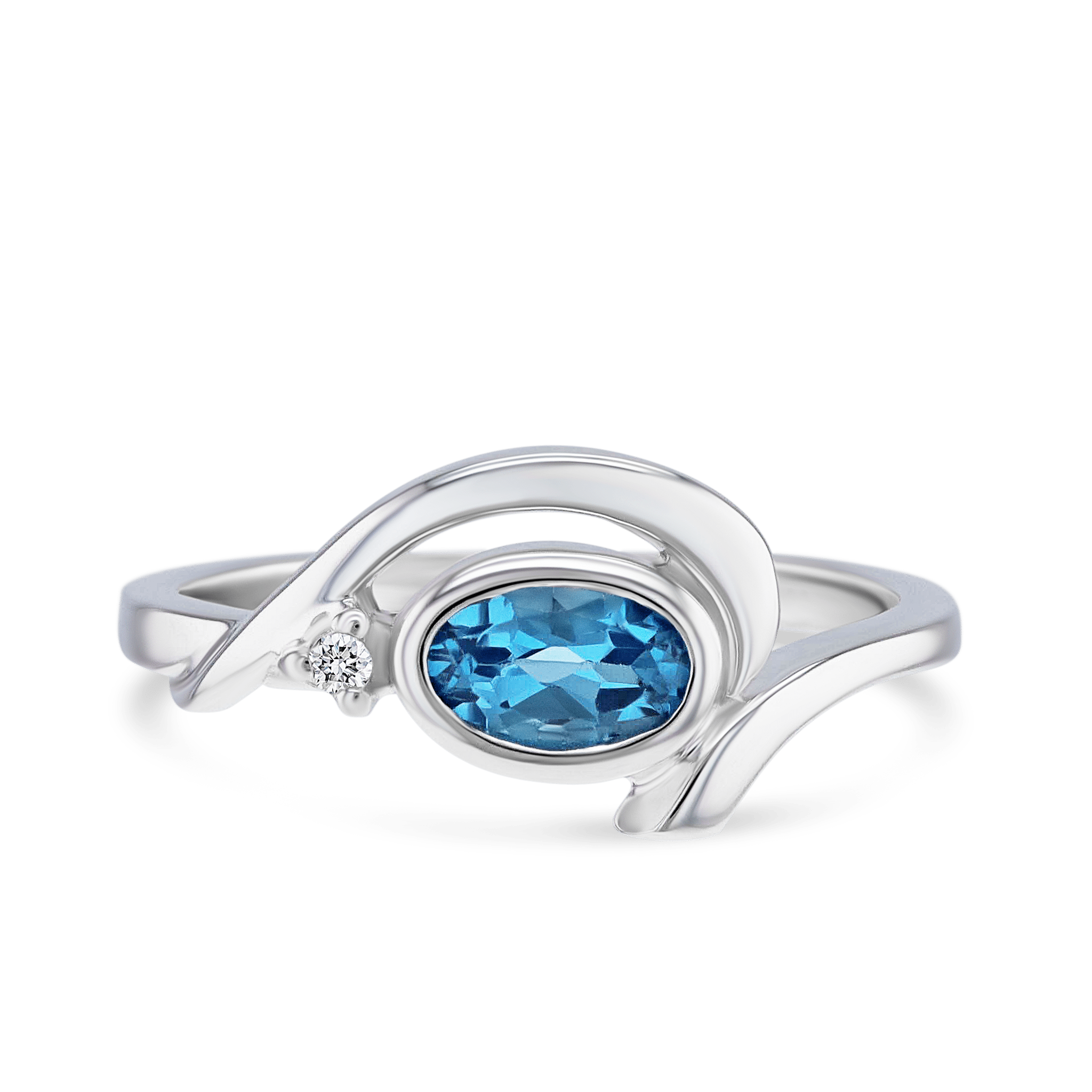 Chords of Love Ring Catherine Best Blue Topaz
