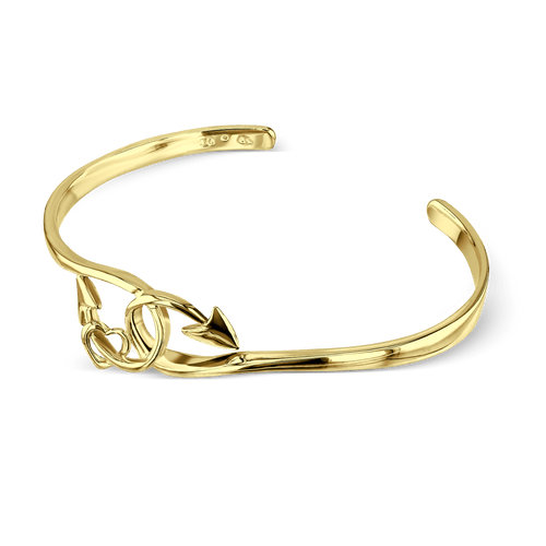 Hooked On You Bangle Catherine Best Dev 9ct Yellow Gold