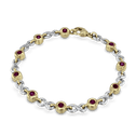 Linked Forever Bracelet Catherine Best Dev Ruby 18ct Yellow Gold and Platinum