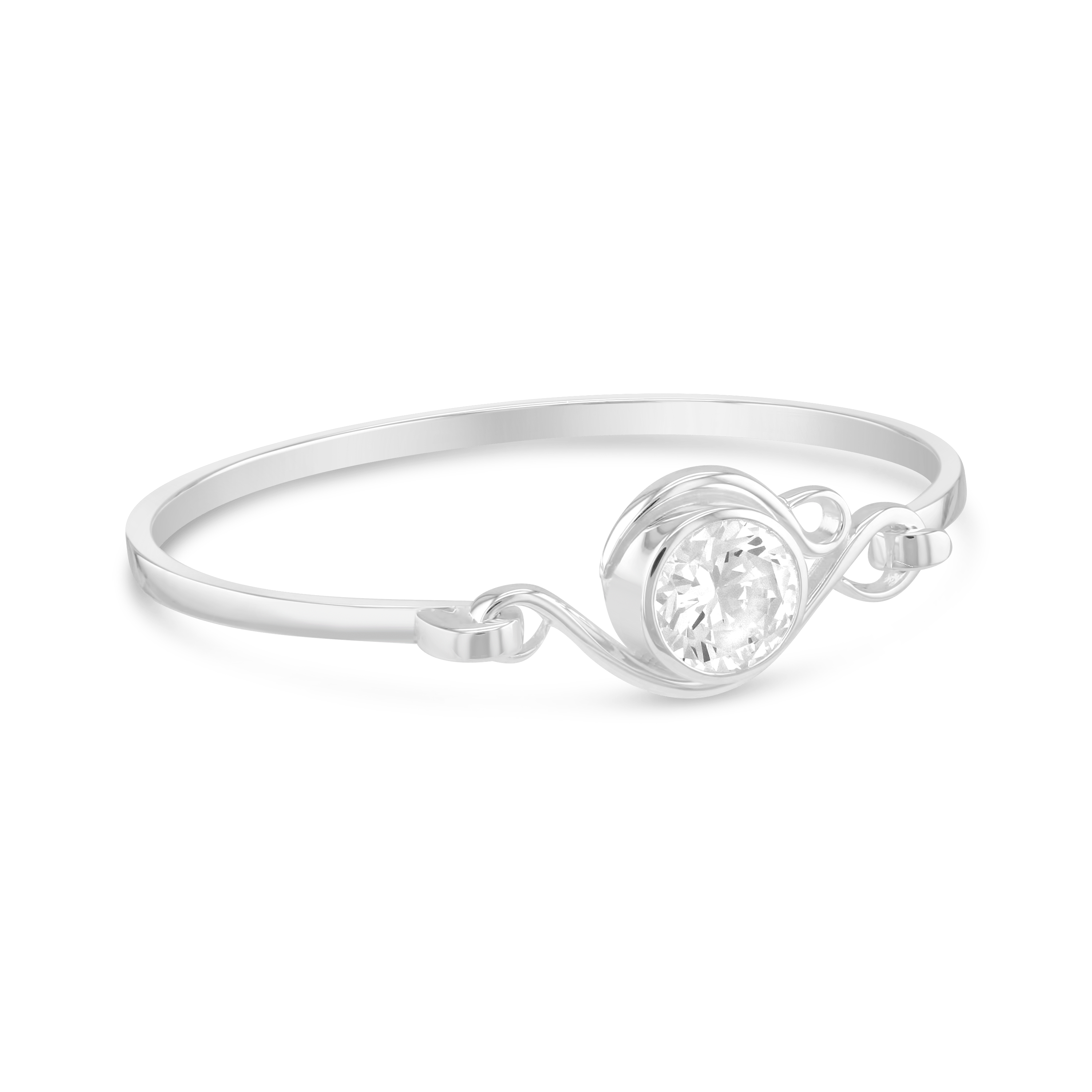 Flamingo Bangle Catherine Best Clear Cubic Zirconia