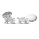 Island of Jersey Silver Cufflinks Catherine Best Dev Disc Fittings