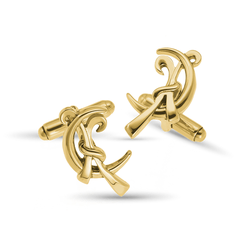 Pisces Moon-sign Cufflinks Catherine Best Dev 9ct Yellow Gold