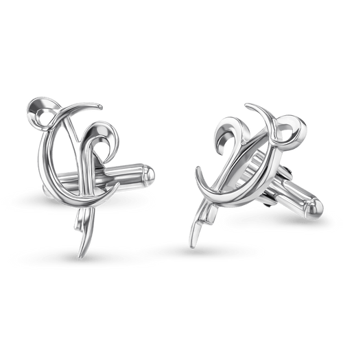 Aries Moon-sign Cufflinks Catherine Best Dev Silver