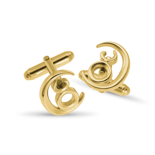 Taurus Moon-sign Cufflinks Catherine Best Dev 9ct Yellow Gold