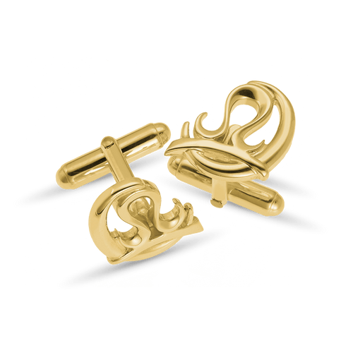 Libra Moon-sign Cufflinks Catherine Best Dev 9ct Yellow Gold