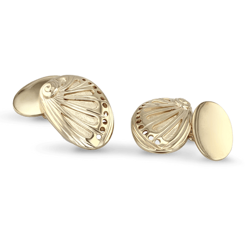 Ormer Cufflinks Catherine Best Dev 9ct Yellow Gold