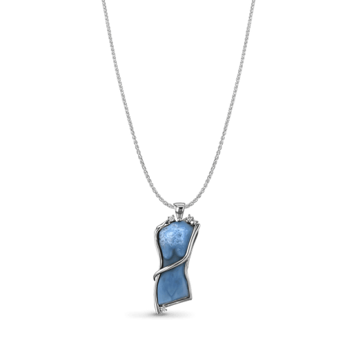 Blue Velvet Pendant Catherine Best Dev Pendant on a 18 chain