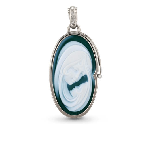 Mother and Child Pendant Catherine Best Dev Pendant 18ct White Gold