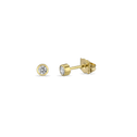 Shining Love Earrings Catherine Best Dev 18ct Yellow Gold 3mm