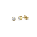 Shining Love Earrings Catherine Best Dev 18ct Yellow Gold 4mm