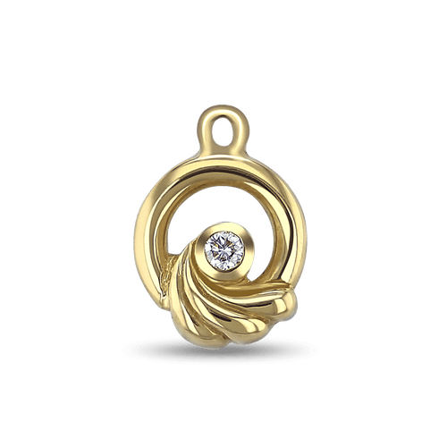 Swirl Charm Catherine Best Dev Diamond 18ct Yellow Gold