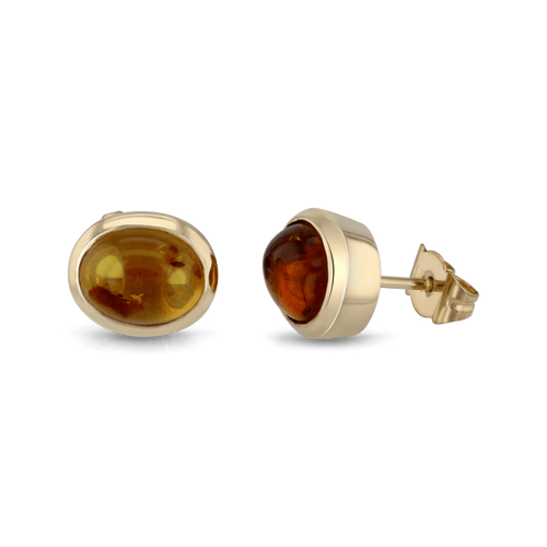 The CB Earrings Catherine Best Dev Amber 9ct Yellow Gold