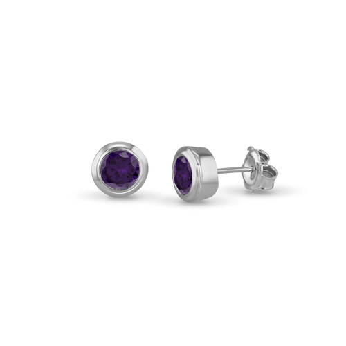 Just Because I... Earrings Catherine Best Dev Amethyst Silver