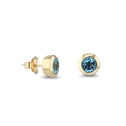 Just Because I... Earrings Catherine Best Dev Blue Topaz 9ct Yellow Gold