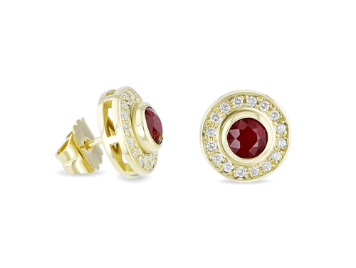 Wishing Well Earrings Catherine Best Dev Ruby 18ct Yellow Gold