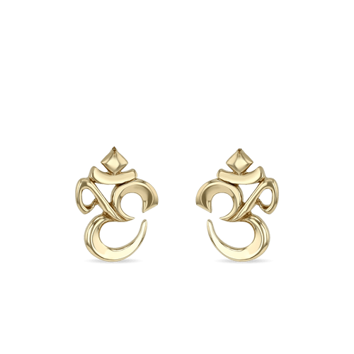 OM Earrings Catherine Best Dev 18ct Yellow Gold Stud