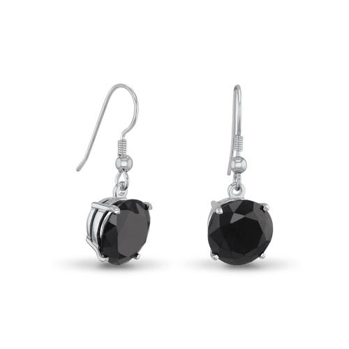Midnight Earrings Catherine Best Dev Single Stone in Black Cz