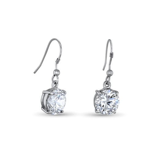 Midnight Earrings Catherine Best Dev Single Stone in Clear Cz
