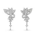 Flutterby Handmade Diamond Drop Earrings in Platinum Catherine Best Dev