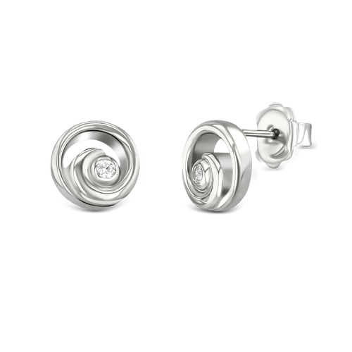 Circle of Love Silver & CZ Earrings Catherine Best Dev