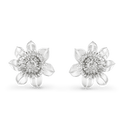 Clematis Empress Stud Earrings Catherine Best Dev Silver