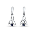 Celtic Wings Earrings Catherine Best Dev Sapphire (Blue) Platinum