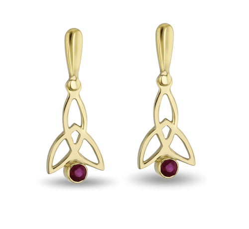 Celtic Wings Earrings Catherine Best Dev Ruby 18ct Yellow Gold